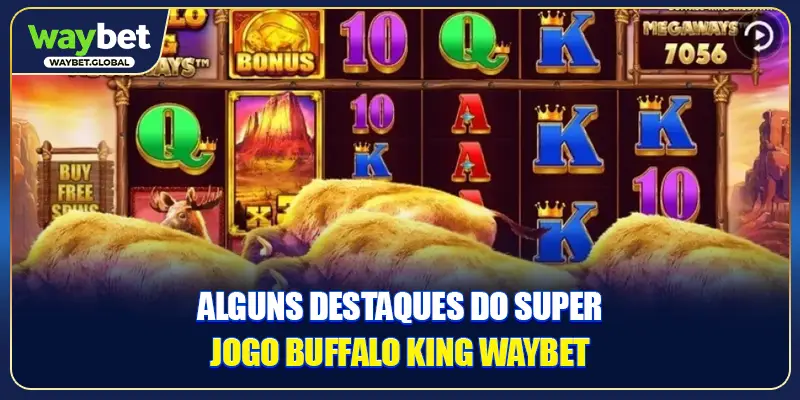 Alguns destaques do super jogo Buffalo King WAYBET