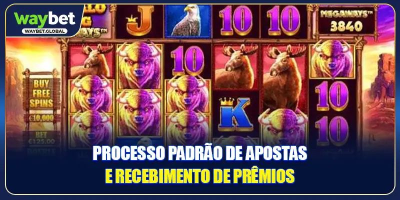 Processo padrão de apostas e recebimento de prêmios