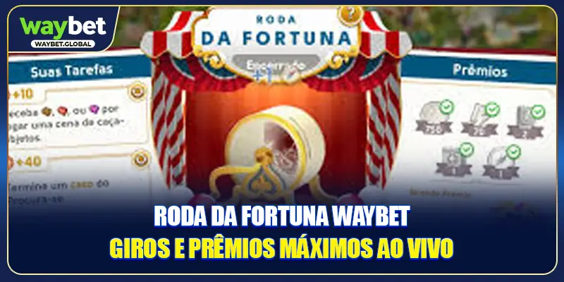 Roda Da Fortuna WAYBET - Giros E Prêmios Máximos Ao Vivo